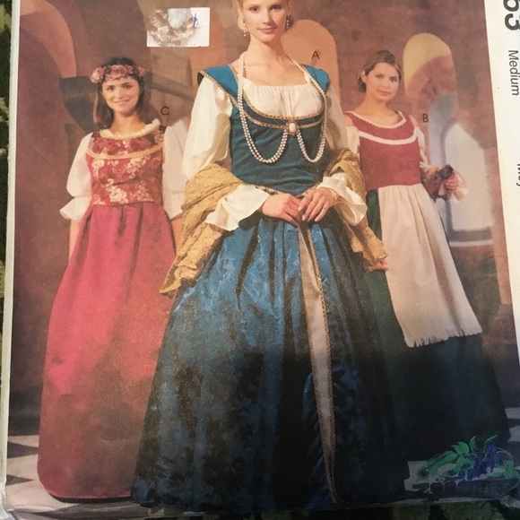 Majestic Blue and Gold ladies Renaissance Costume - McCalls 2663- medium misses - Picture 5 of 5
